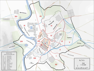 Map of ancient city of Rome